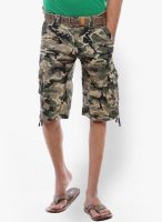 Sports 52 Wear Printed Green Shorts