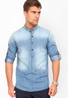 The Indian Garage Co. Washed Light Blue Casual Shirt