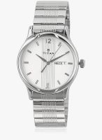 Titan Ne1580Sm03 Silver/Silver Analog Watch