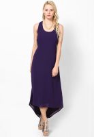 Tonga Purple Colored Solid Asymmetric Dress Tonga Purple Colored Solid Asymmetric Dress