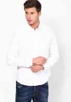 United Colors of Benetton White Linen Casual Shirt