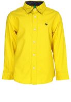 United Colors of Benetton Yellow Casual Shirt