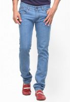 Yepme Blue Solid Slim Fit Jeans