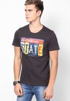 s.Oliver Black Round Neck T-Shirt