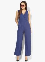 Annabelle By Pantaloons Blue Solid Jumpsuit