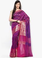 Bunkar Magenta Embellished Saree