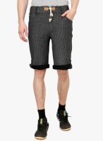 Camino Black Striped Shorts