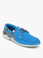 Crocs Beach Line Lace-Up Blue Boat Shoes
