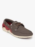Crocs Beach Line Lace-Up Coffee Boat Shoes