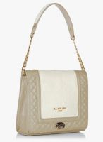 Da Milano Beige Leather Handbag