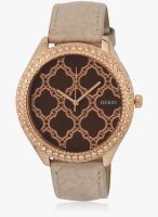 Guess W0579l2 Golden/Brown Analog Watch