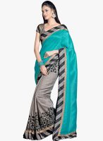 Hypnotex Aqua Blue Embellished Saree