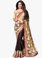 Hypnotex Beige Embellished Saree