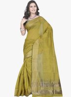 Inddus Green Embroidered Saree