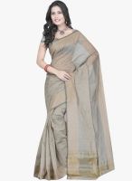 Inddus Grey Embroidered Saree