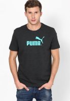 Puma Grey Round Neck T-Shirts