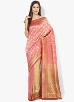 Rang Banarasi Pink Embroidered Cotton Silk Saree