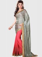 Roop Kashish Grey Embroidered Saree