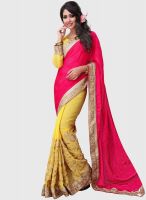 Roop Kashish Pink Embroidered Saree