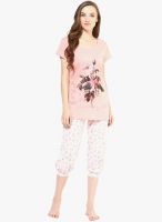 Rose Vanessa Peach Printed Loungewear