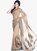 Shonaya Beige Embroidered Saree