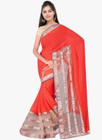 Shonaya Orange Embellished Saree