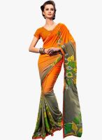 Shonaya Orange Printed Saree