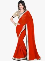 Shonaya Red Embellished Saree
