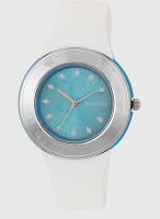 Sonata Nf8991Pp02J White/Blue Analog Watch