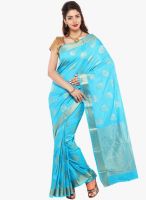 Sudarshan Silk Aqua Blue Printed Saree