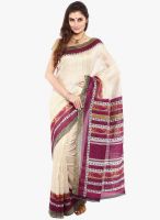 Sudarshan Silk Beige Printed Saree
