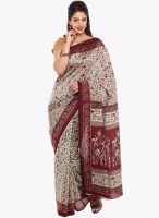 Sudarshan Silk Beige Printed Saree