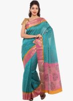 Sudarshan Silk Blue Printed Saree
