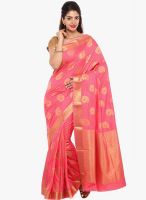 Sudarshan Silk Pink Printed Saree