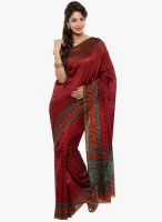 Sudarshan Silk Red Printed Saree