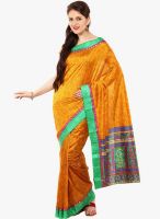 Sudarshan Silk Yellow Printed Saree