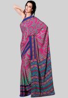 Triveni Sarees Printed Pink Saree