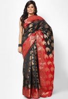 Urban Vastra Silk Black Saree