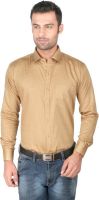 Zido Men's Printed Formal Brown Shirt