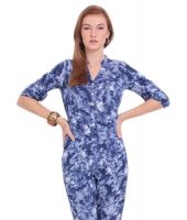 La Arista Blue Cotton Jumpsuits