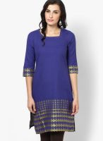 Aurelia Blue Printed Kurta