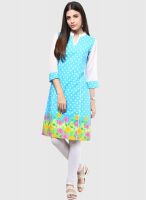 Ayaany Blue Printed Kurta