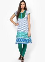 Dhwani Blue Printed Kurtis