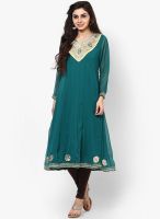 Dhwani Green Embellished Kurta