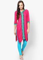 Divina Pink Printed Kurta