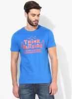 Fame Forever By Lifestyle Blue Round Neck T Shirt