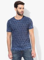 Forca By Lifestyle Navy Blue Round Neck T Shirt