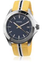 Fossil Am4477 Yellow/Blue Analog Watch