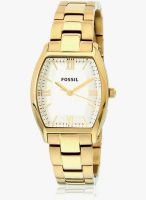 Fossil Es3119-O Golden/White Analog Watch