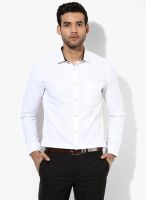 Independence White Solid Slim Fit Formal Shirt